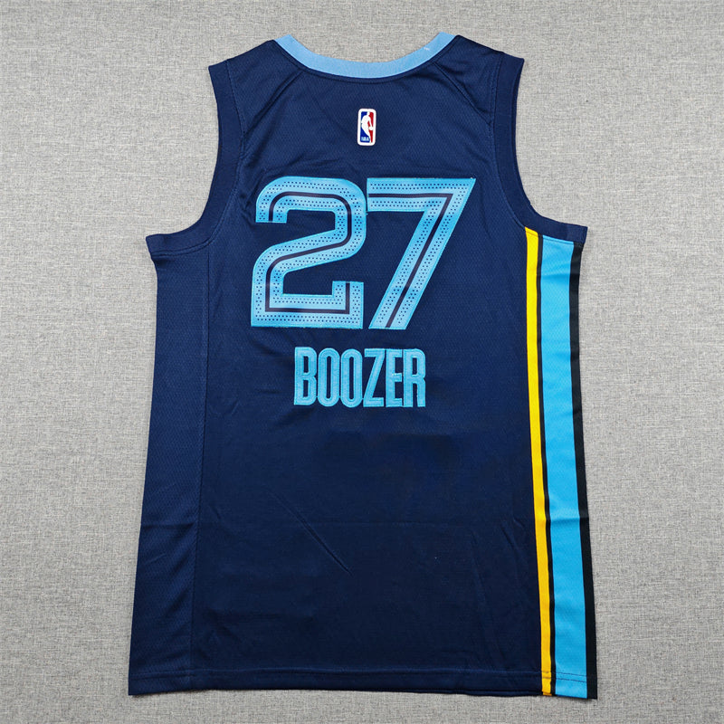 Men's Memphis Grizzlies #27 Cameron Boozer Navy Swingman Jersey - Icon Edition