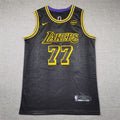 Men's Los Angeles Lakers #77 Luka Dončič Black Swingman Jersey