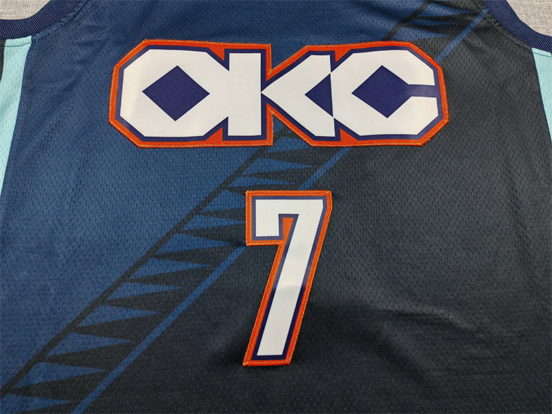 Men's Oklahoma City Thunder #7 Chet Holmgren Blue Swingman Jersey - Icon Edition
