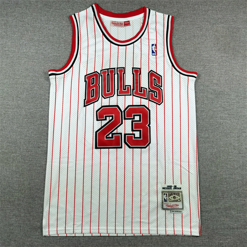 Michael Jordan Chicago Bulls Men's #23 1995-96 Hardwood Classics Authentic Jersey - White