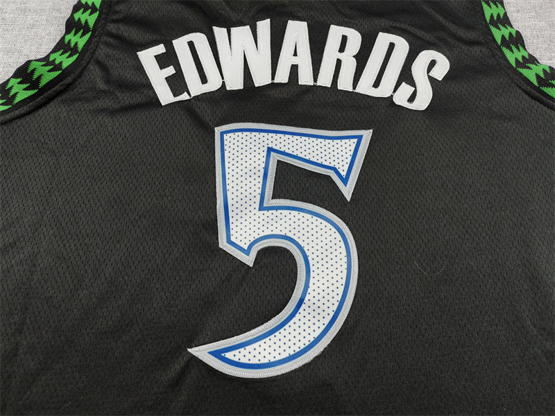 Men's Minnesota Timberwolves #5 Anthony Edwards Classic Black Swingman Jersey