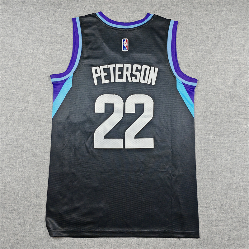 Men's Utah Jazz #22 Darryn Peterson Black Swingman Jersey - Statement Edition