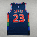 Men's Philadelphia 76ers #23 James Basketball Jersey - City Version Dark Blue