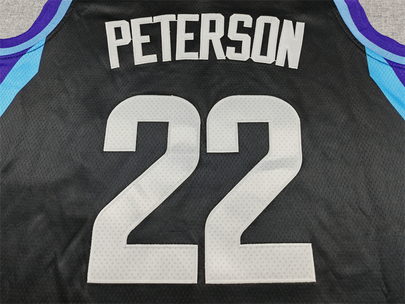 Men's Utah Jazz #22 Darryn Peterson Black Swingman Jersey - Statement Edition