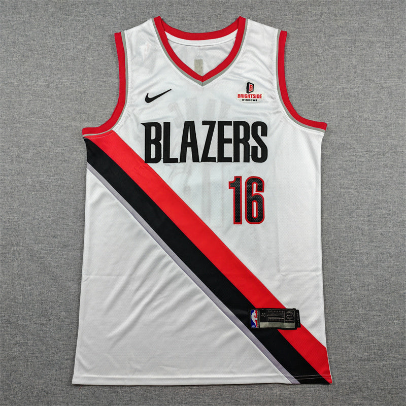 Men's Portland Trail Blazers #16 Yang Hansen White Association Edition Swingman Jersey