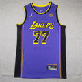 Men's Los Angeles Lakers #77 Luka Dončič Purple Swingman Jersey
