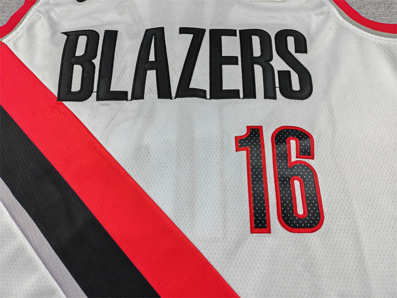 Men's Portland Trail Blazers #16 Yang Hansen White Association Edition Swingman Jersey