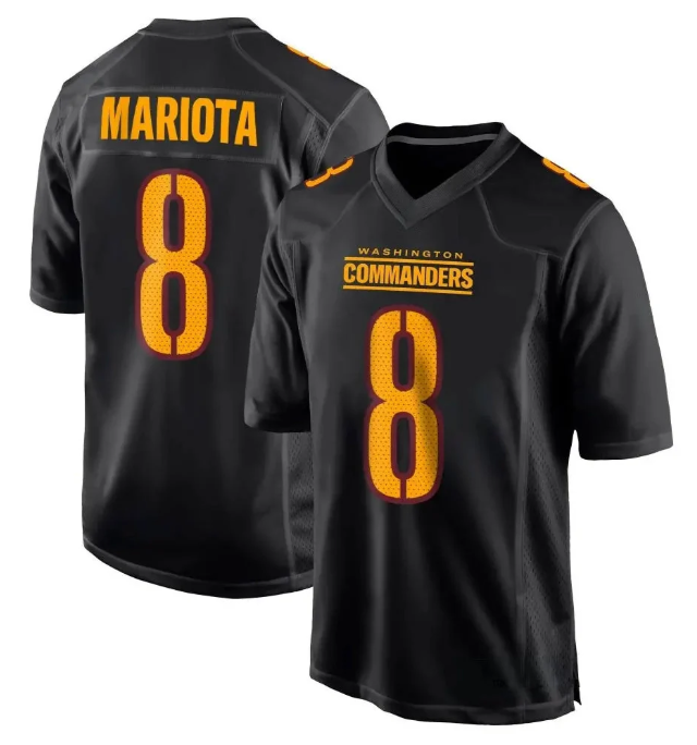 Marcus Mariota Washington Commanders Men's #8 Player Game Jersey - Black