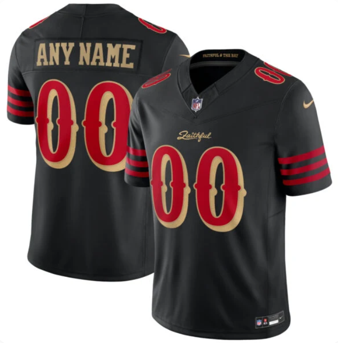 Custom San Francisco 49ers 2025 Rivalries Collection Jersey – Black