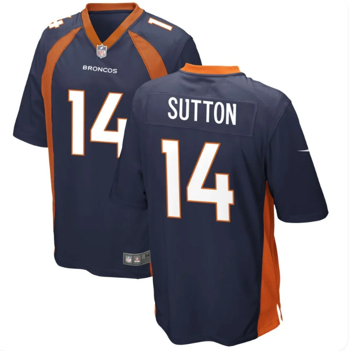 Courtland Sutton #14 Denver Broncos Nike Youth Custom Game Jersey – Navy