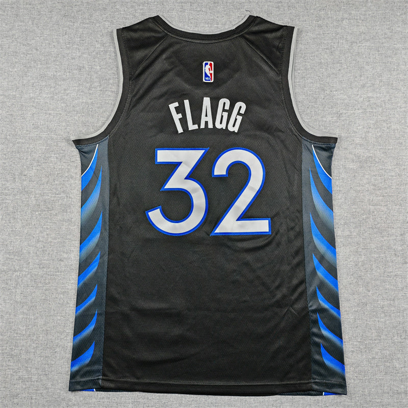 Men's Dallas Mavericks #2 Cooper Flagg Black Basketball Jersey