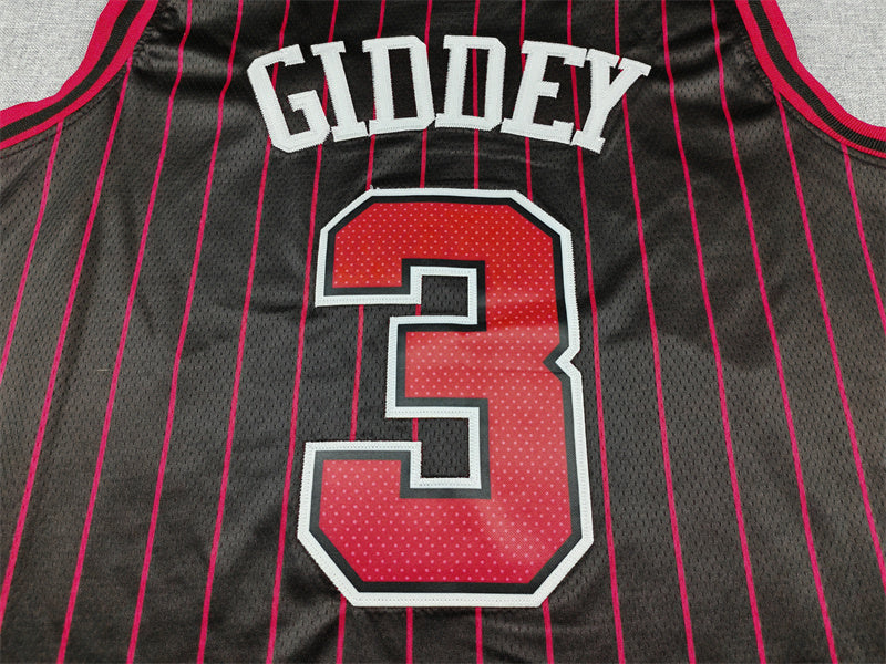 Chicago Bulls Men's #3 Statement Edition Jersey - Black Stripe