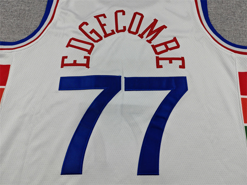 Men's Philadelphia 76ers #77 VJ Edgecombe Nike Association Edition Swingman Jersey - White