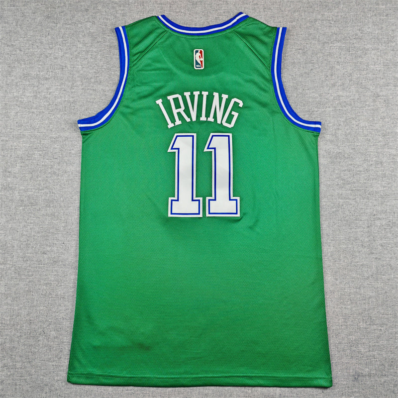 Men's Dallas Mavericks #11 Kyrie Irving Classic Edition Green Swingman Jersey