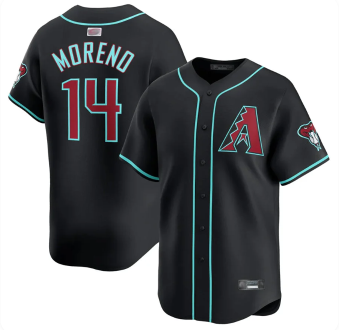 Arizona Diamondbacks #14 Gabriel Moreno Black Home Limited Baseball Jersey