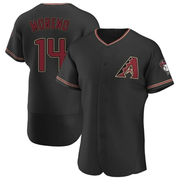 Arizona Diamondbacks #14 Gabriel Moreno White Home Limited Elite Baseball Jersey