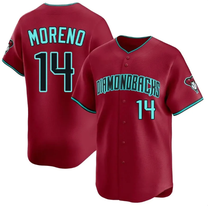 Arizona Diamondbacks #14 Gabriel Moreno Red Home Limited Baseball Jersey