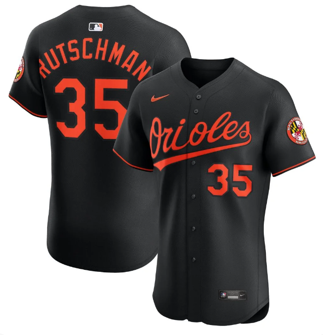 Adley Rutschman #35 Baltimore Orioles Nike Alternate Elite Jersey – Black