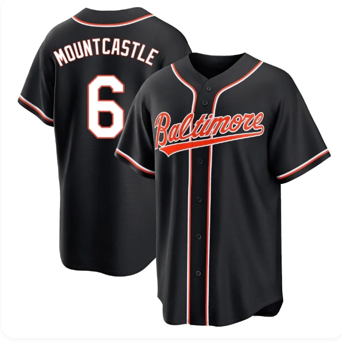 Baltimore Orioles Ryan Mountcastle #6 Blackout Home Game Stitched Jersey