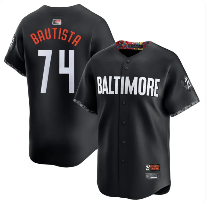 Baltimore Orioles #74 Felix Bautista City Connect Replica Baseball Jersey – Black