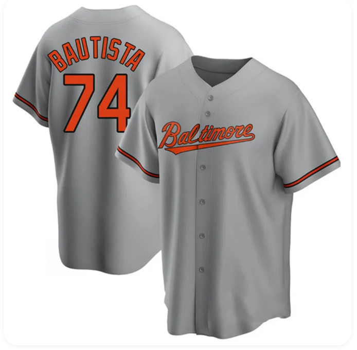 Baltimore Orioles #74 Felix Bautista Player Gray Replica Baseball Jersey