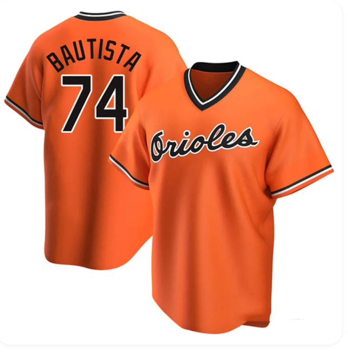 Baltimore Orioles #74 Felix Bautista Player Orange Replica Baseball Jersey
