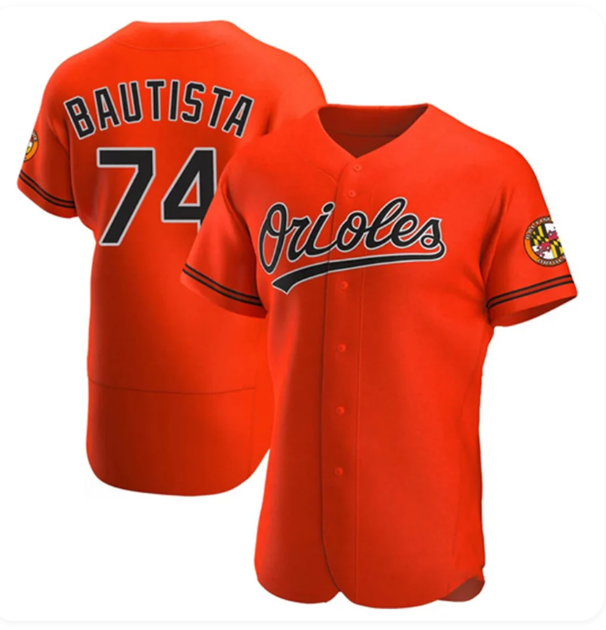 Baltimore Orioles #74 Felix Bautista Orange Replica Limited Elite Baseball Jersey