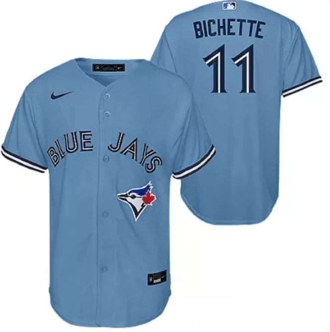 Youth Bo Bichette Toronto Blue Jays #11 Nike Alternate Replica Jersey - Powder Blue