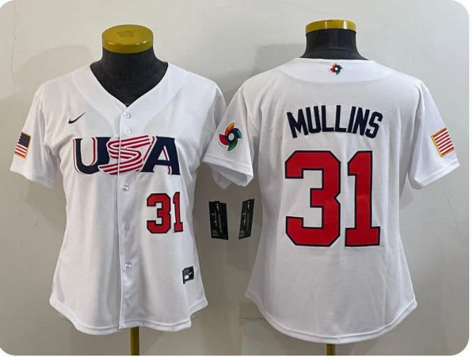 Cedric Mullins Team USA Nike Baseball Jersey – White