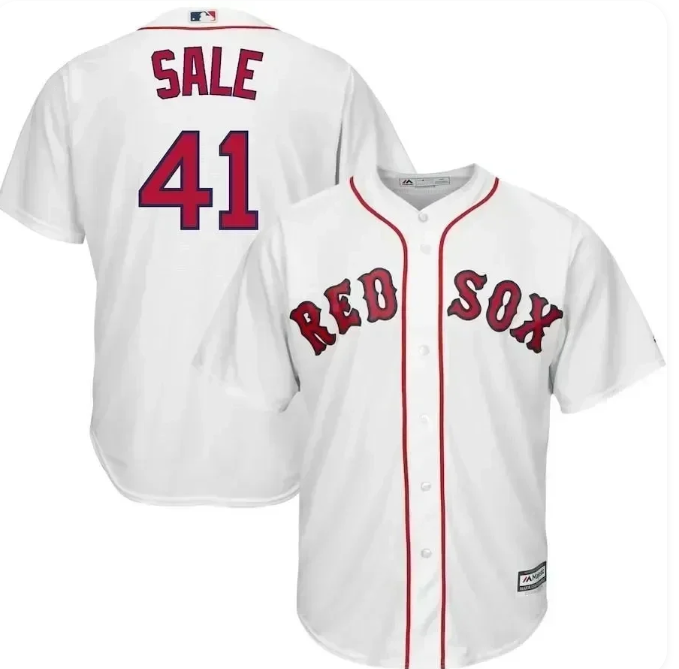 Boston Red Sox Chris Sale #41 Home Stitched Baseball Jersey – White