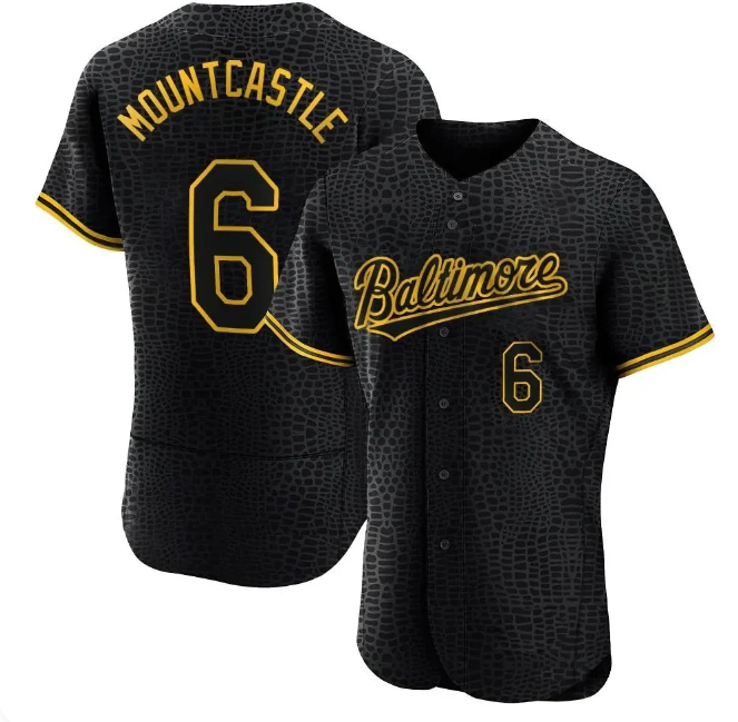 Baltimore Orioles Ryan Mountcastle #6 Snake Skin City Connect Limited Elite Stitched Jersey – Black