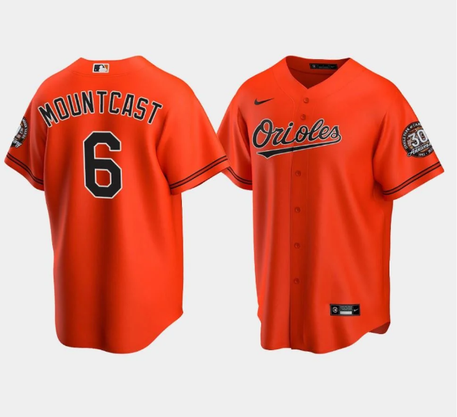 Baltimore Orioles Ryan Mountcastle #6 Orange Home Game Stitched Jersey