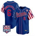 Baltimore Orioles Ryan Mountcastle #6 USA 250 Independence Day Vapor Premier Limited Stitched Jersey – Royal Blue
