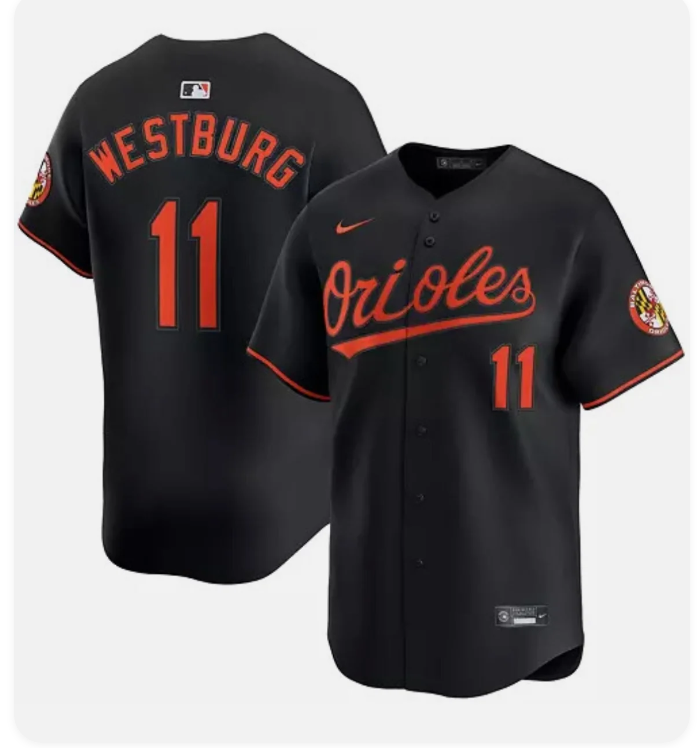 Baltimore Orioles Jordan Westburg #11 Official MLB Nike Jersey – Black