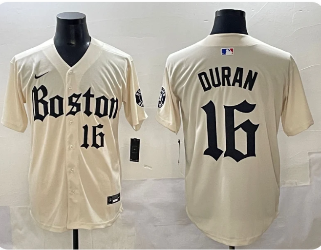 Boston Red Sox Jarren Duran #16 Cream Replica Player Jersey