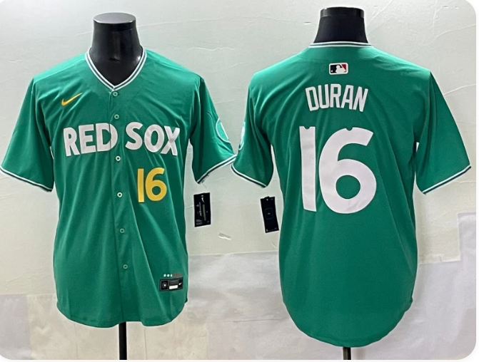 Boston Red Sox Jarren Duran #16 2025 City Connect Replica Player Jersey – Green