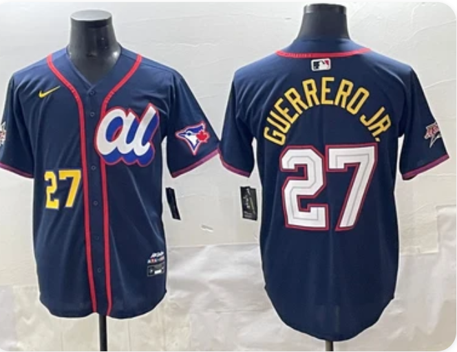 Men's American League Vladimir Guerrero Jr. #44 Navy 2025 MLB All-Star Game Limited Player Jersey