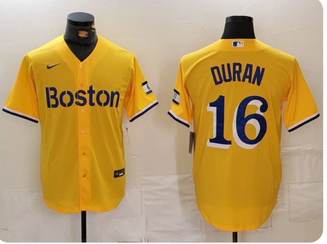 Boston Red Sox Jarren Duran #16 Gold City Connect Replica Player Jersey