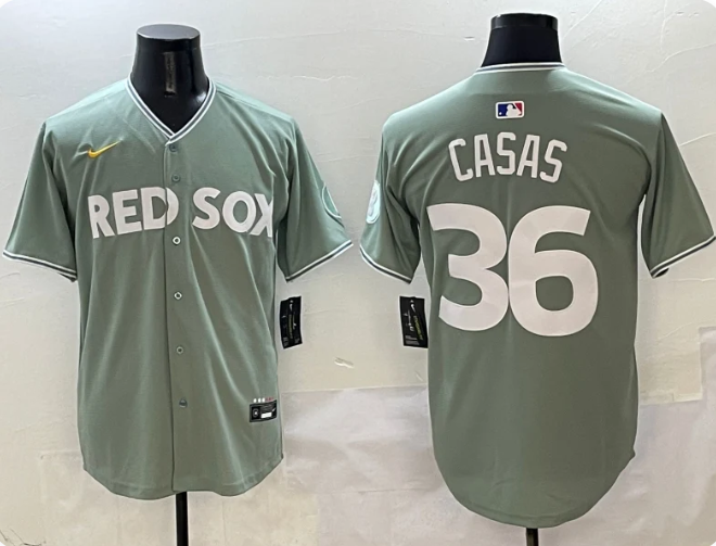 Men's Boston Red Sox Triston Casas #36 Gray 2025 City Connect Limited Player Jersey
