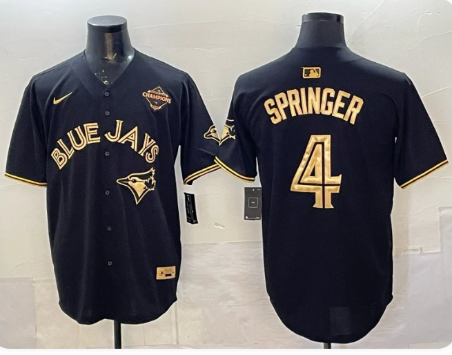 Men's Toronto Blue Jays George Springer Black Player Jersey