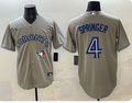 Men's Toronto Blue Jays George Springer Gray Player Jersey