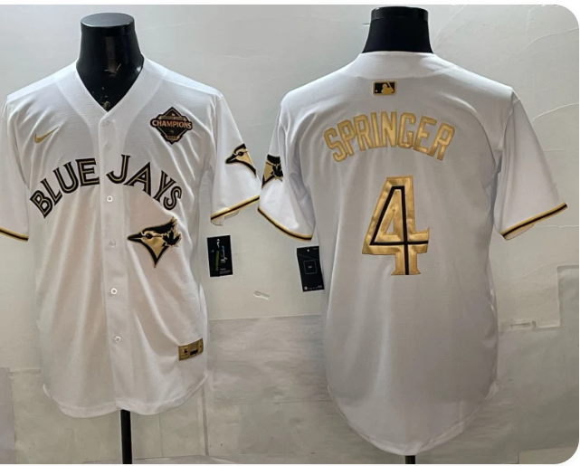 Men's Toronto Blue Jays George Springer White Player Jersey