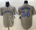 Men's Toronto Blue Jays Kevin Gausman #34 Gray Player Jersey