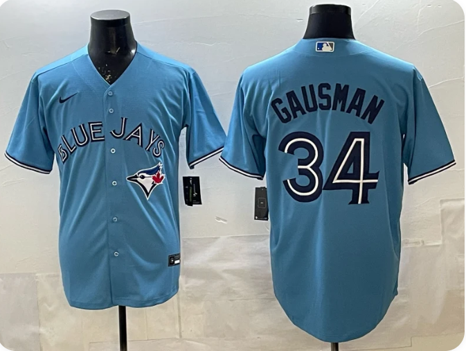 Men's Toronto Blue Jays Kevin Gausman #34 Powder Blue Player Jersey