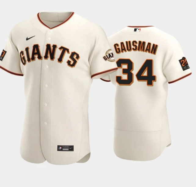 Men's San Francisco Giants Kevin Gausman #34 Cream Home Jersey