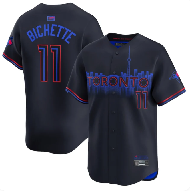 Men's Toronto Blue Jays Bo Bichette #11 Black City Connect Limited Jersey