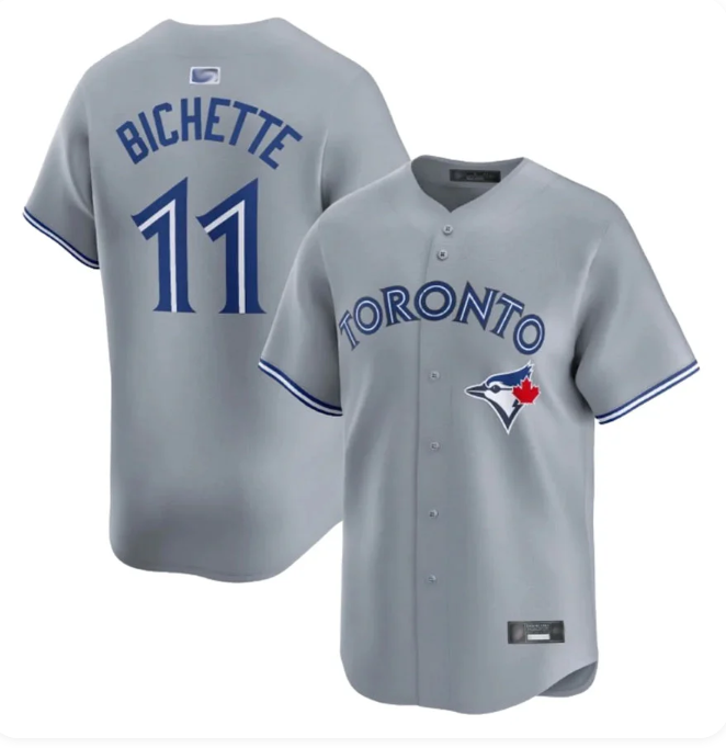 Men's Toronto Blue Jays Bo Bichette #11 Grey Home Limited Jersey