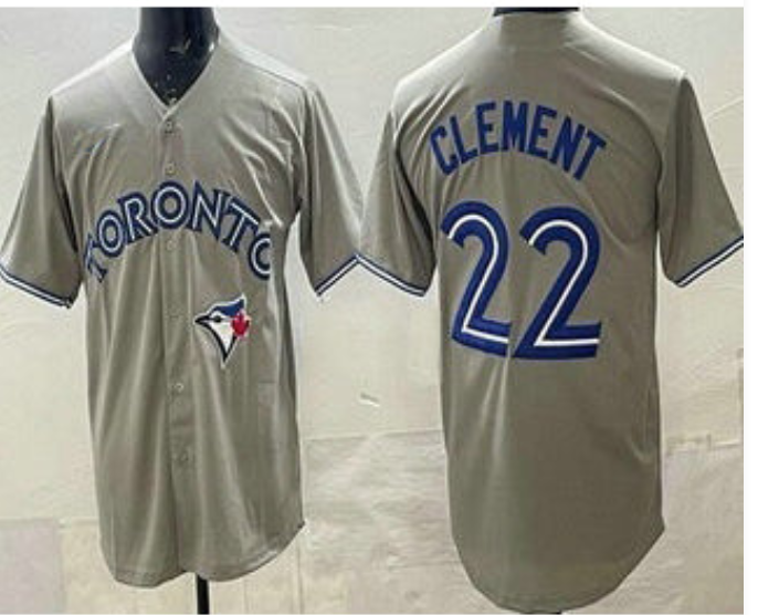 Toronto Blue Jays #22 Ernie Clement Grey 2025 World Series Cool Base Stitched Jersey