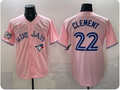 Toronto Blue Jays #22 Ernie Clement Pink 50 Seasons Patch Stitched Jersey