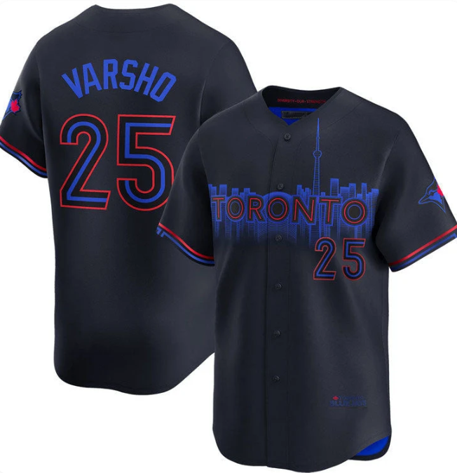 Men's Toronto Blue Jays Daulton Varsho #25 City Connect Limited Jersey